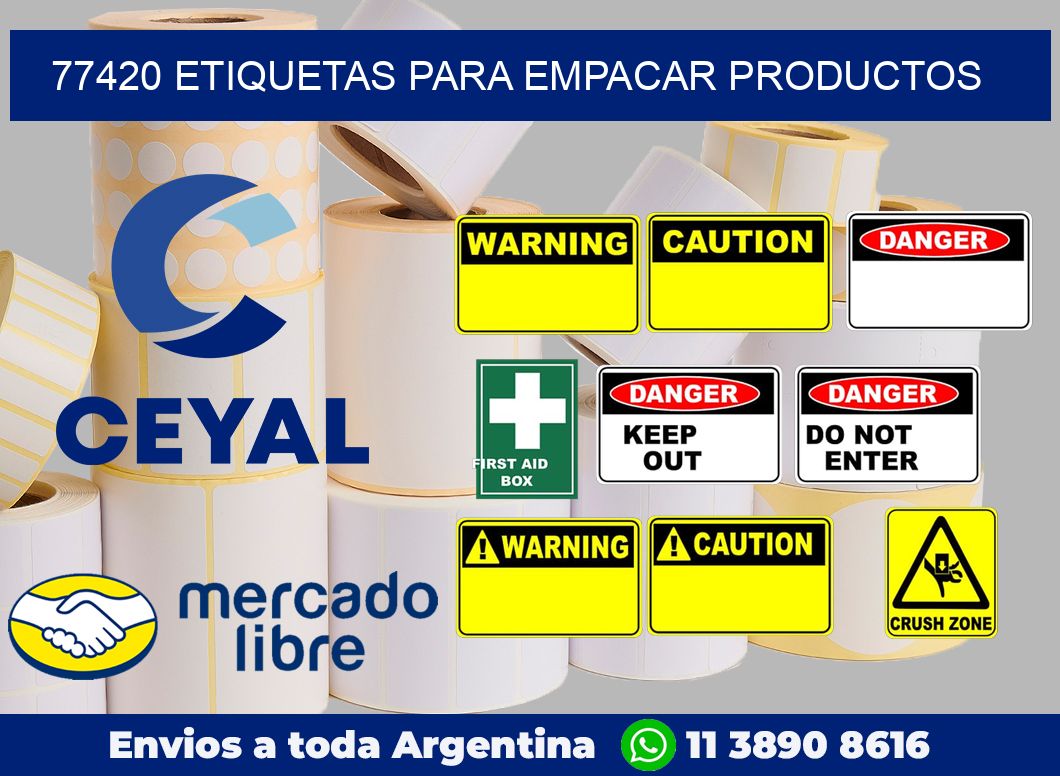 77420 Etiquetas para empacar productos