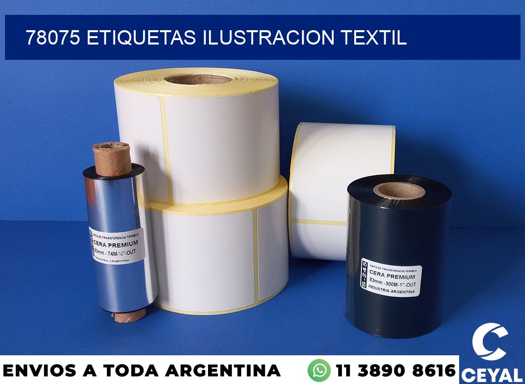 78075 etiquetas ilustracion textil