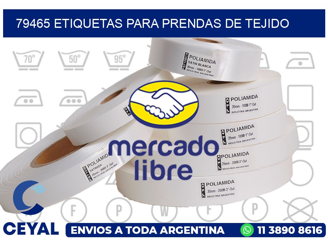 79465 Etiquetas para prendas de tejido