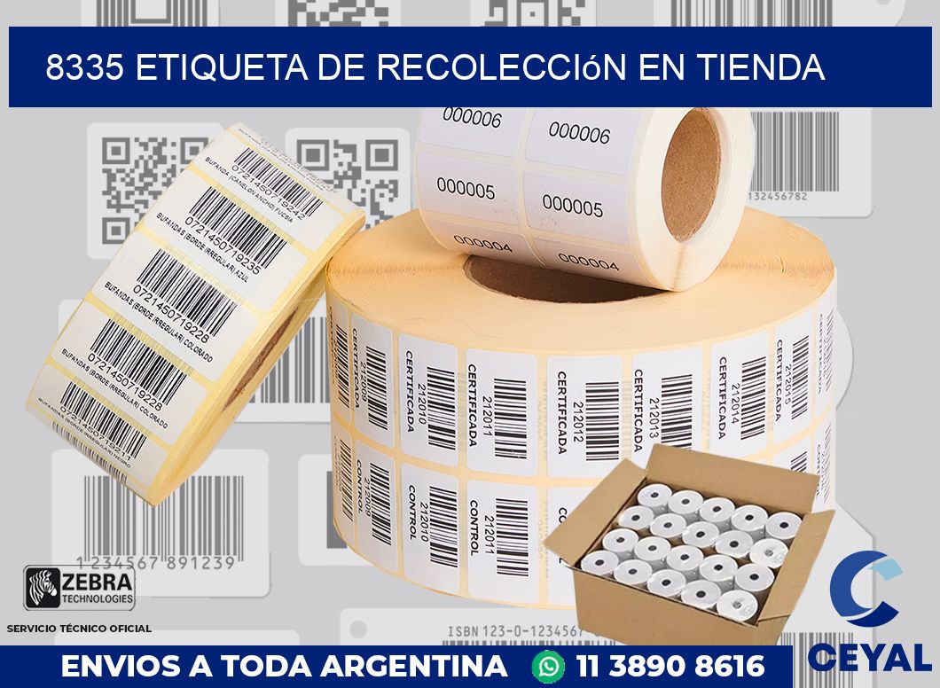 8335 Etiqueta de recolección en tienda