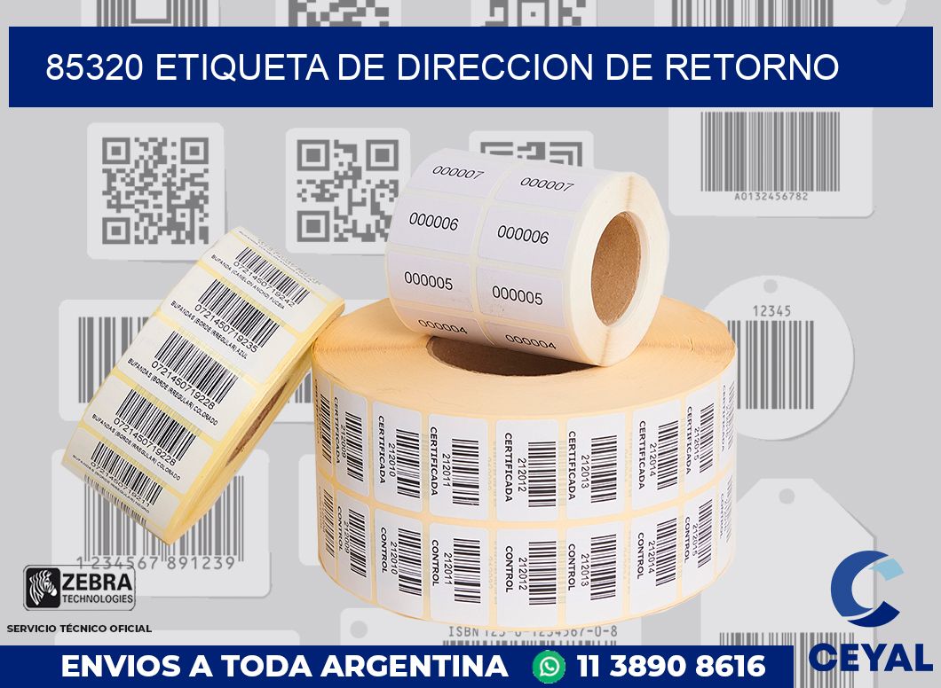 85320 Etiqueta de direccion de retorno