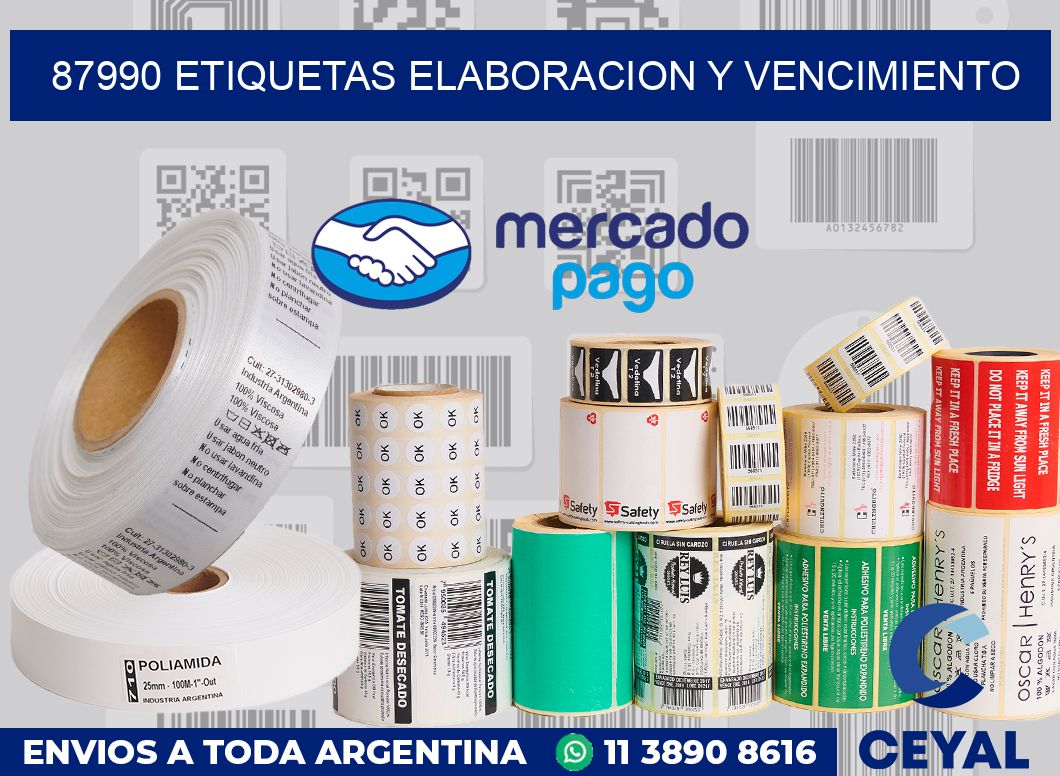 87990 Etiquetas elaboracion y vencimiento