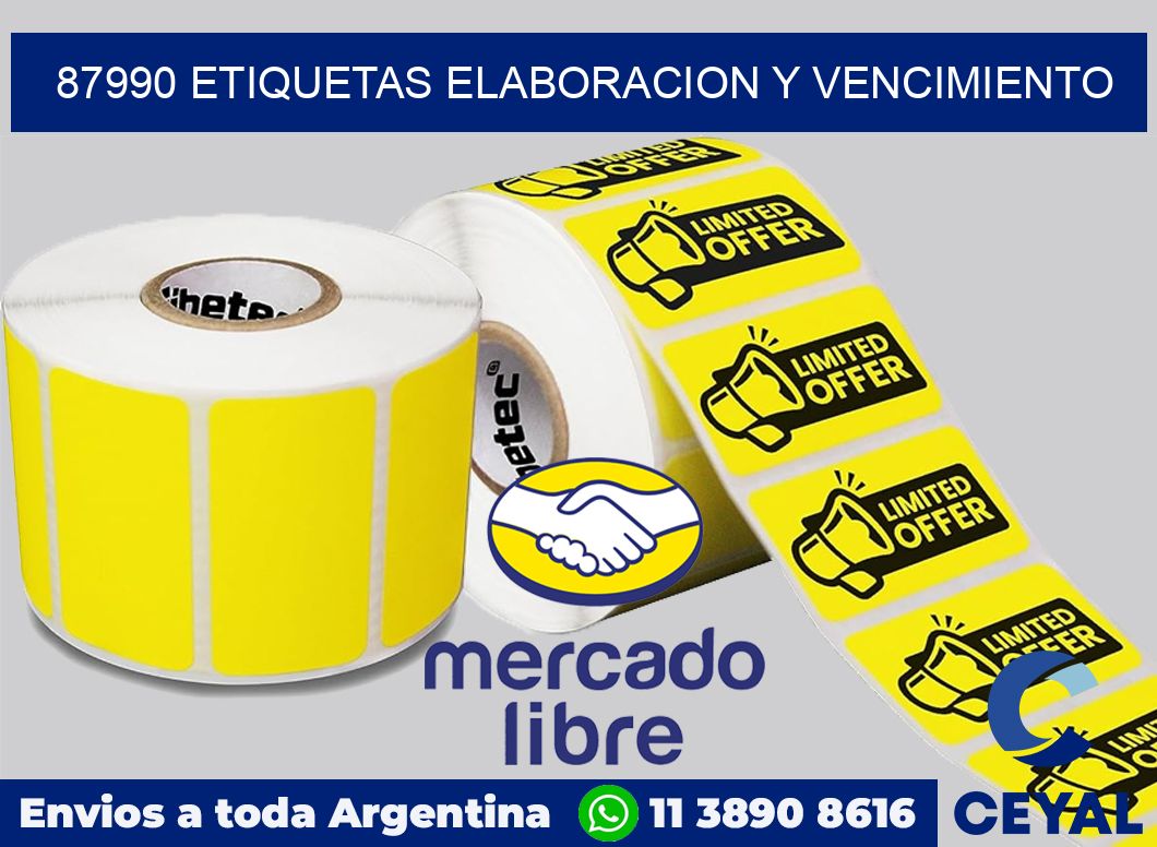 87990 Etiquetas elaboracion y vencimiento