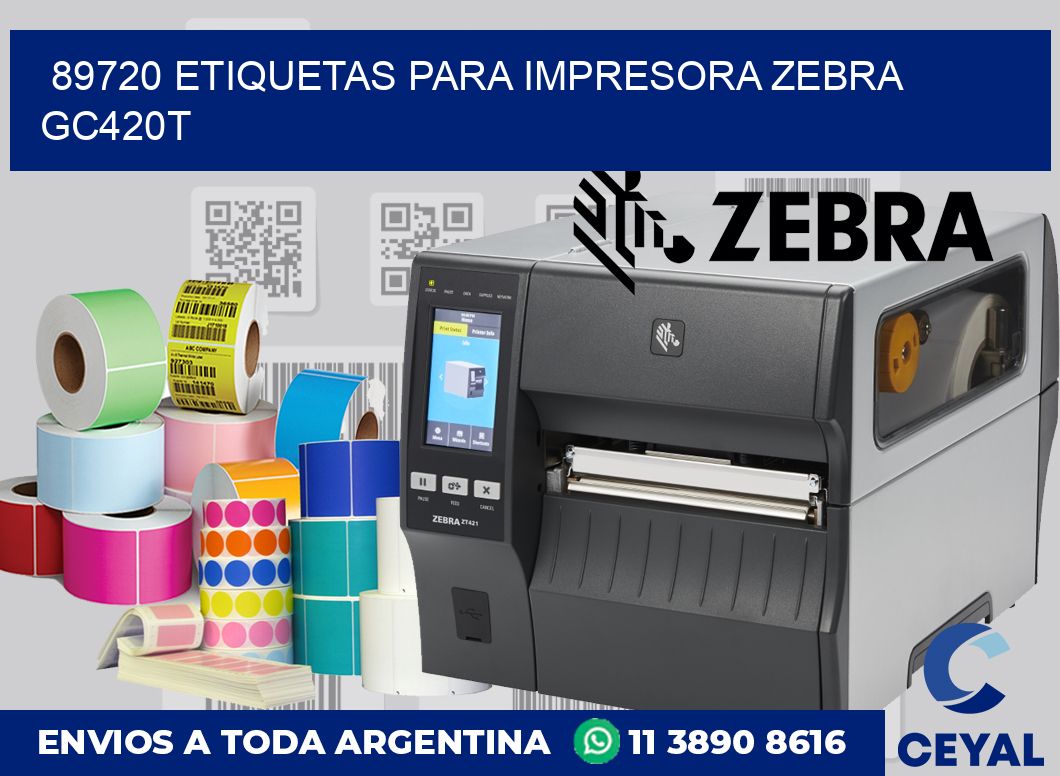 89720 etiquetas para impresora zebra GC420T