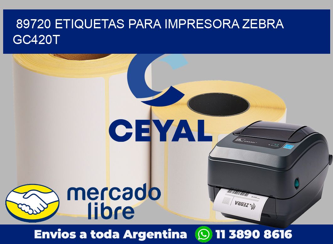 89720 etiquetas para impresora zebra GC420T