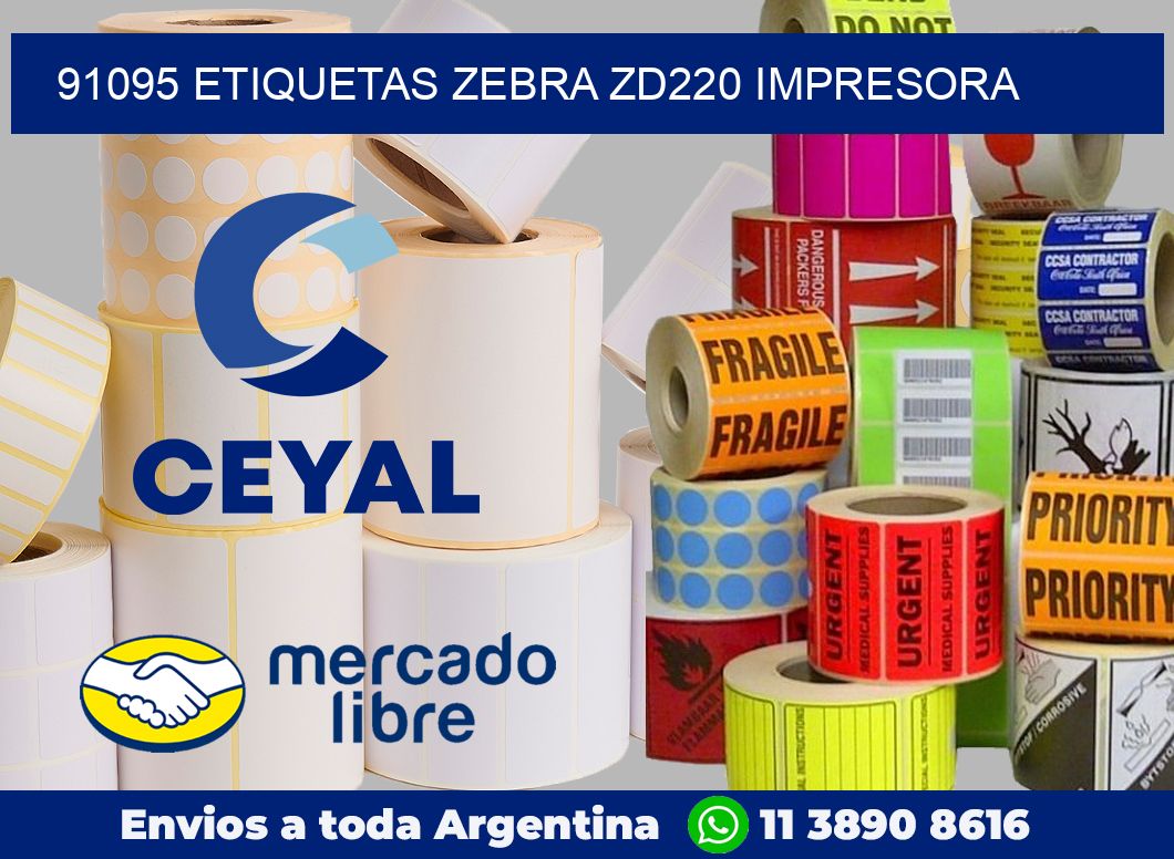 91095 etiquetas Zebra zd220 impresora