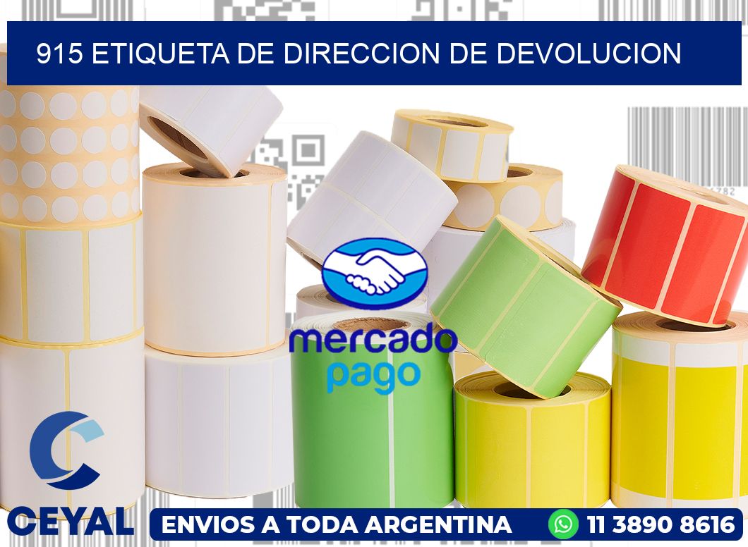 915 Etiqueta de direccion de devolucion