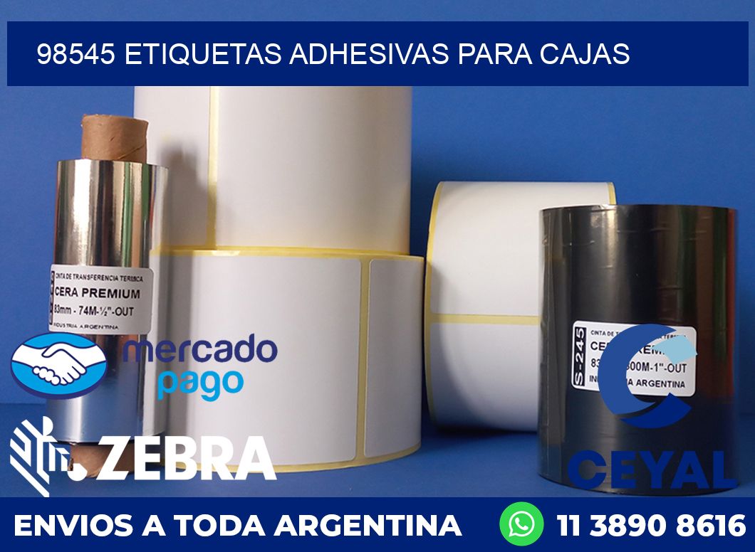 98545 etiquetas adhesivas para cajas