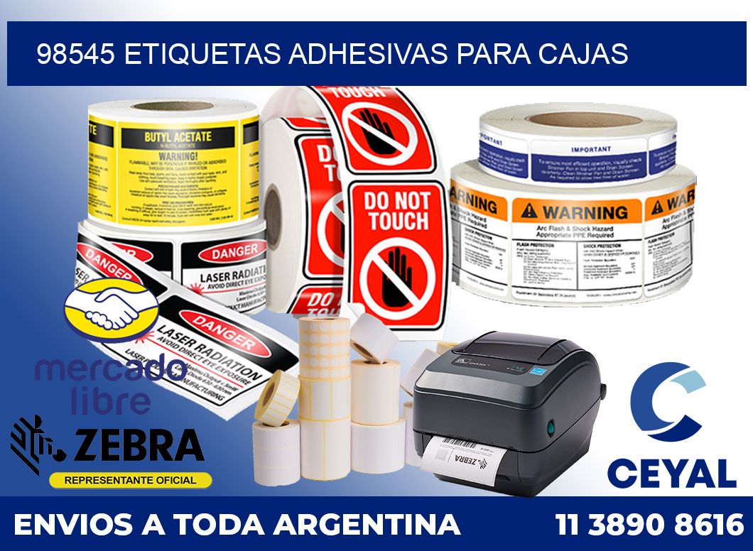 98545 etiquetas adhesivas para cajas