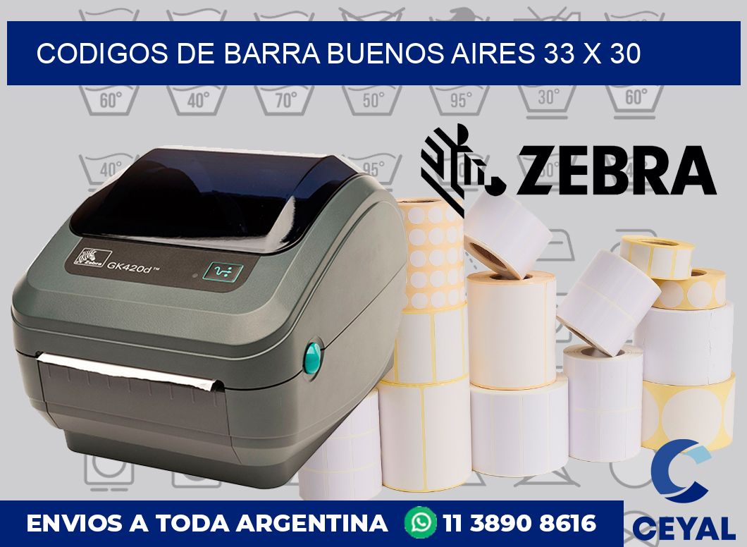 Codigos de barra Buenos Aires 33 x 30