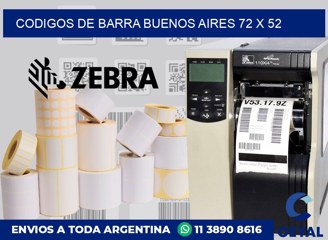 Codigos de barra Buenos Aires 72 x 52