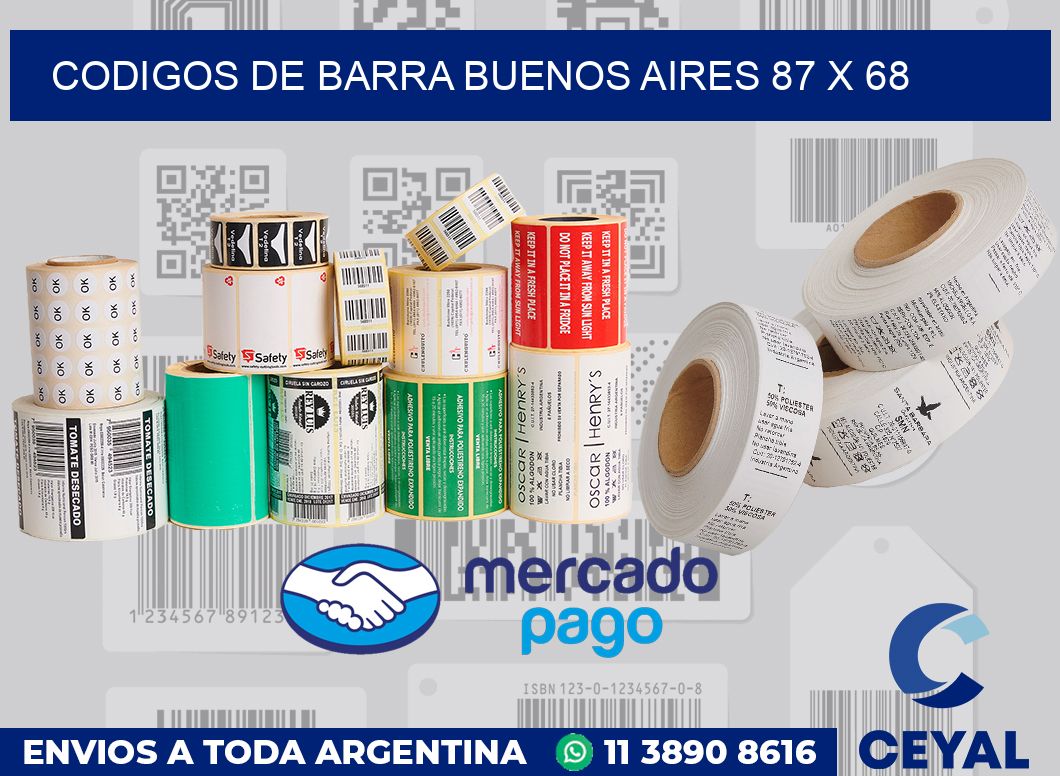 Codigos de barra Buenos Aires 87 x 68