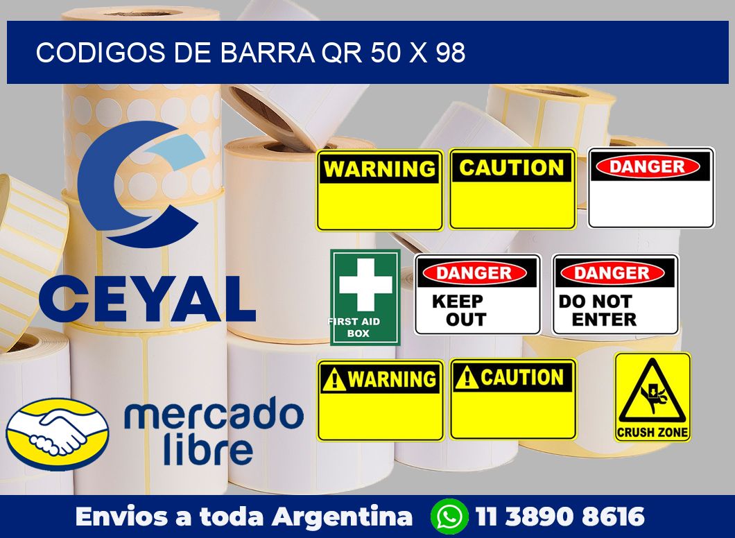 Codigos de barra QR 50 x 98