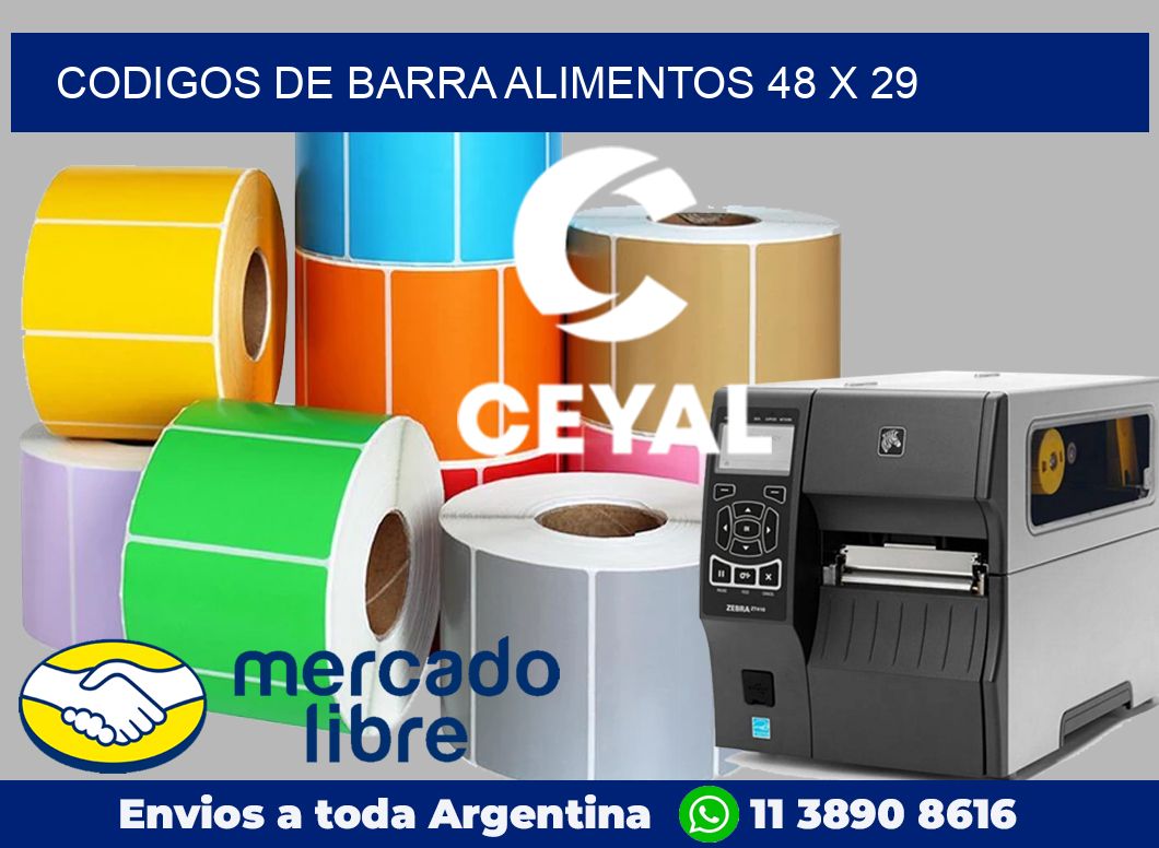 Codigos de barra alimentos 48 x 29