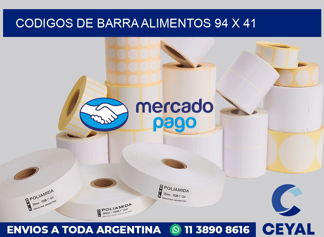 Codigos de barra alimentos 94 x 41