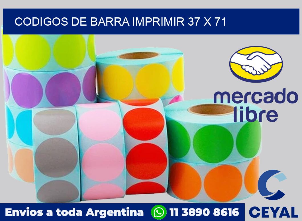 Codigos de barra imprimir 37 x 71