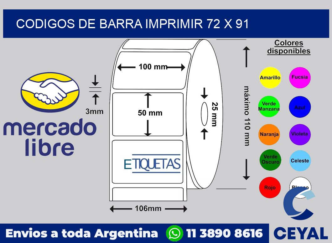 Codigos de barra imprimir 72 x 91