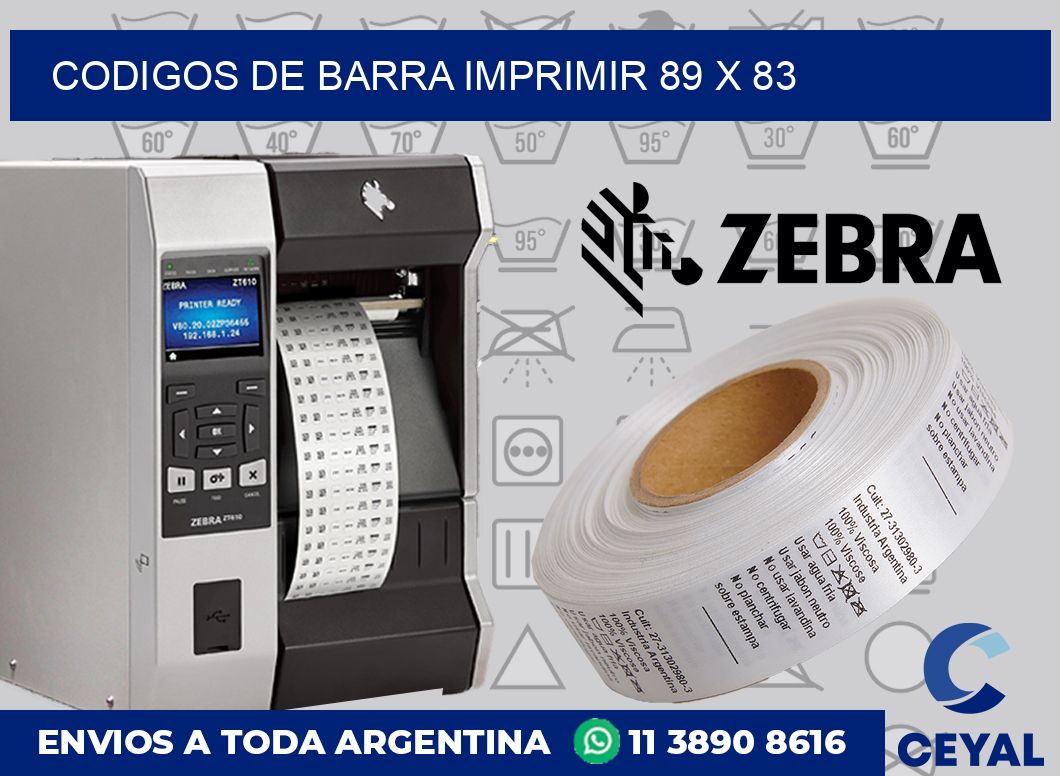 Codigos de barra imprimir 89 x 83