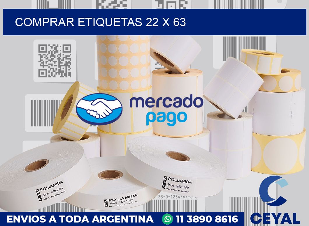Comprar etiquetas 22 x 63