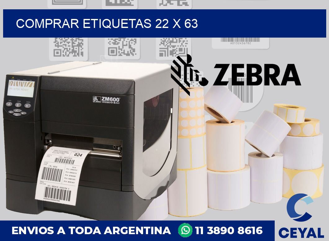 Comprar etiquetas 22 x 63