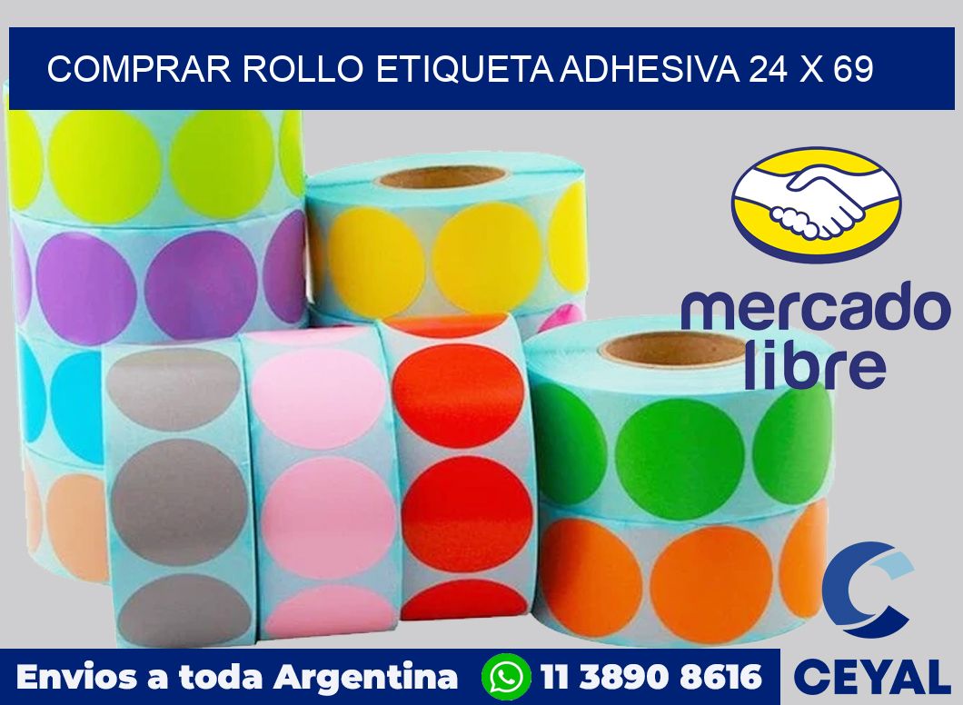 Comprar rollo etiqueta adhesiva 24 x 69