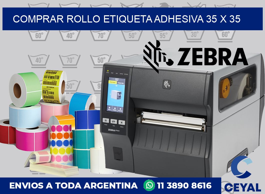 Comprar rollo etiqueta adhesiva 35 x 35