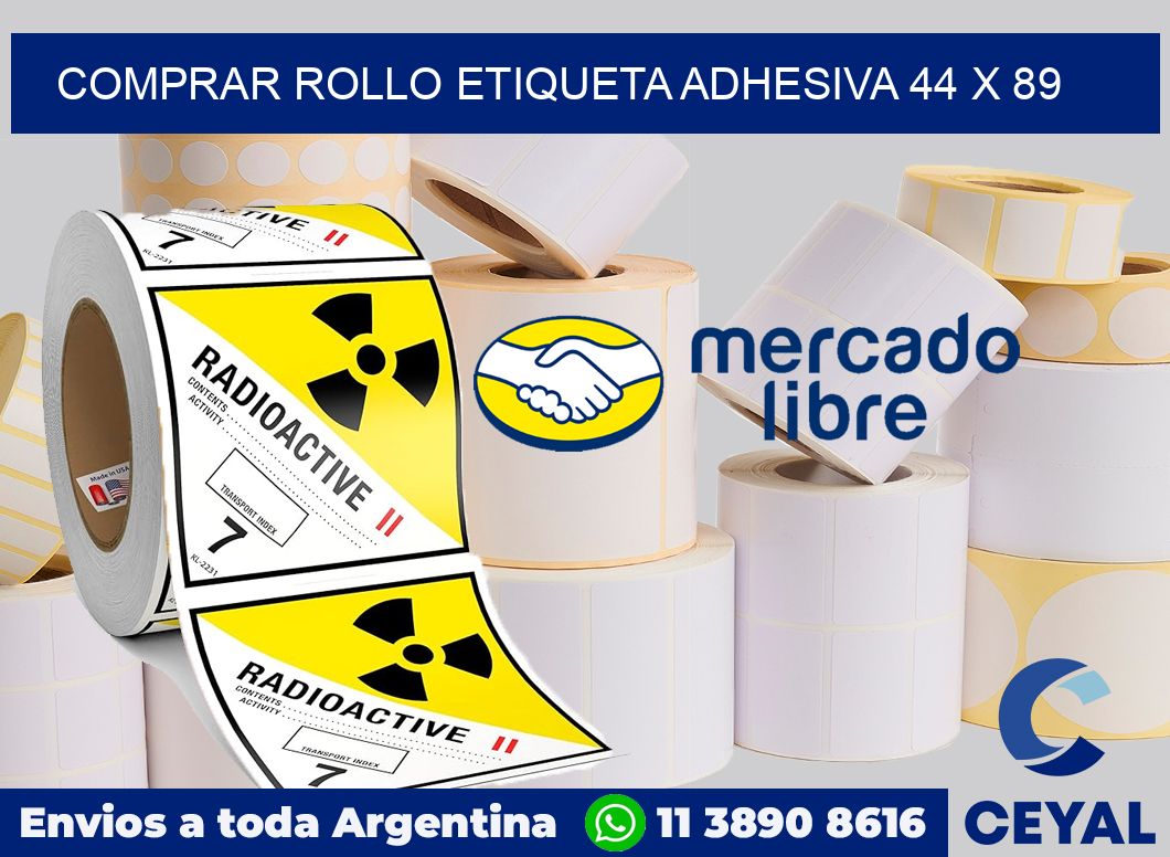 Comprar rollo etiqueta adhesiva 44 x 89
