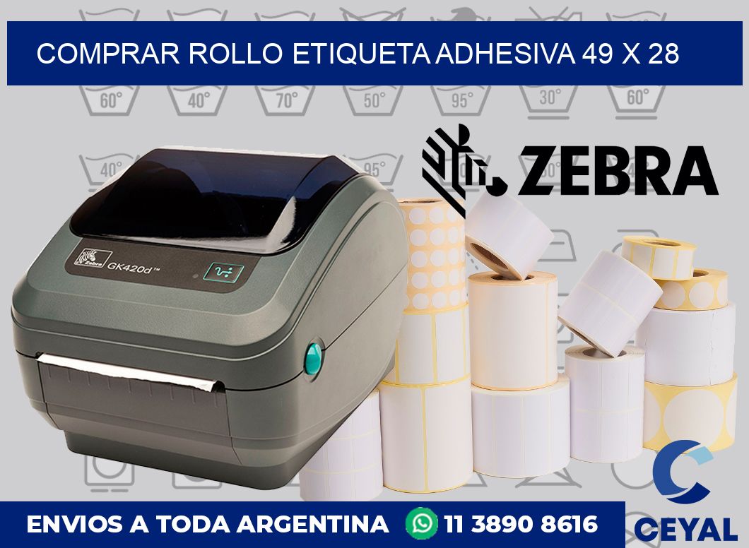 Comprar rollo etiqueta adhesiva 49 x 28
