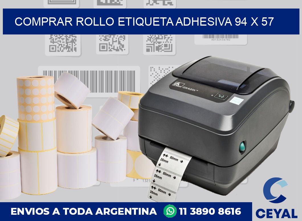 Comprar rollo etiqueta adhesiva 94 x 57