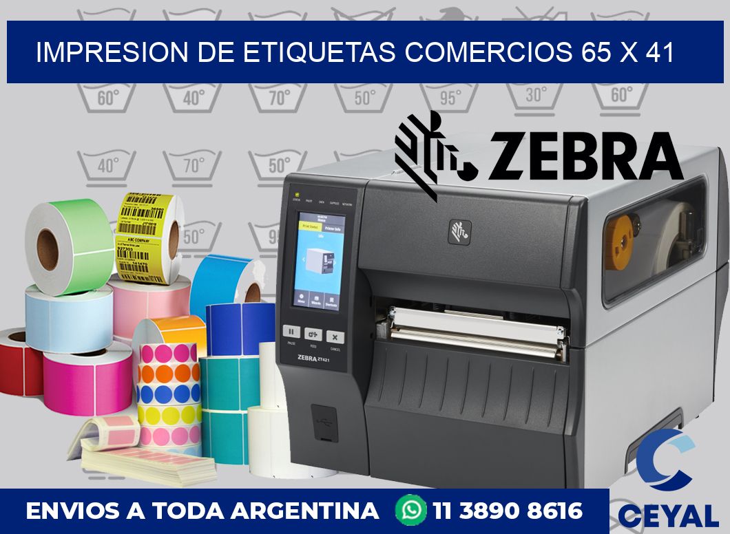 Impresion de etiquetas comercios 65 x 41