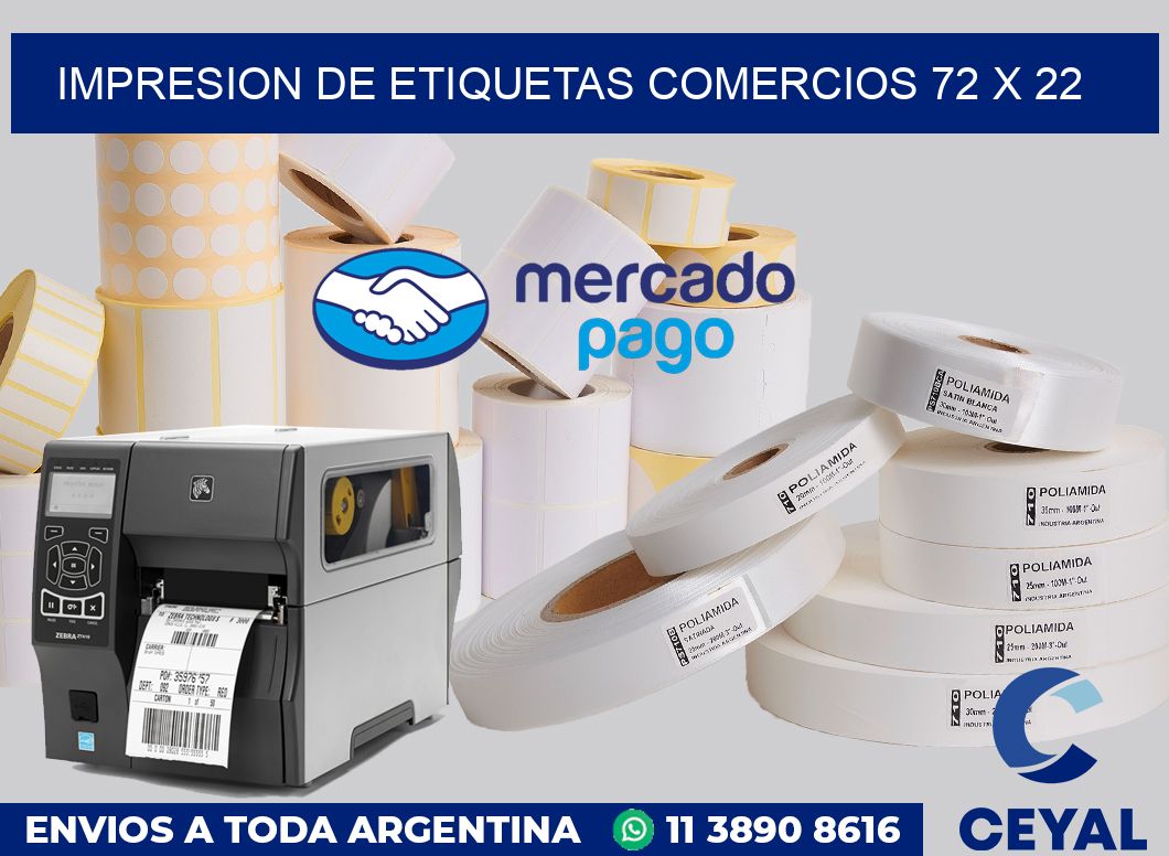 Impresion de etiquetas comercios 72 x 22