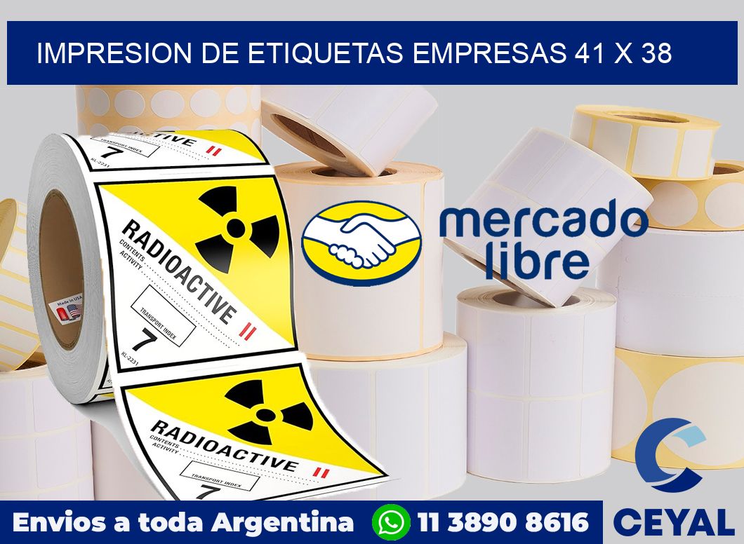 Impresion de etiquetas empresas 41 x 38