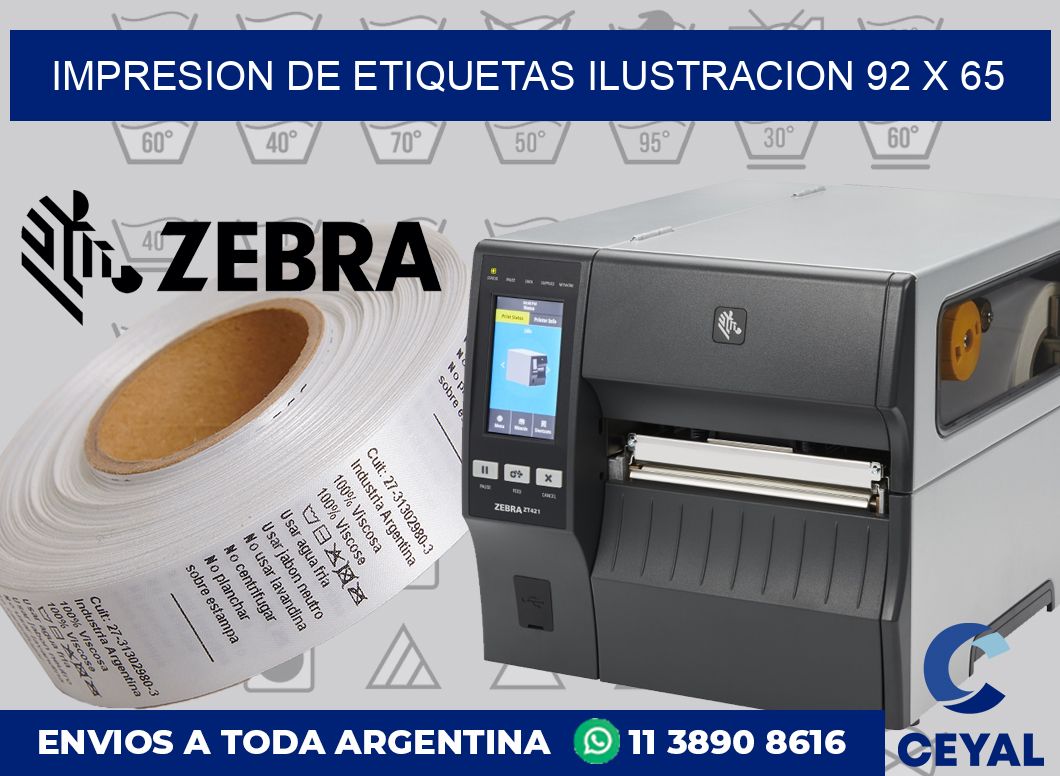 Impresion de etiquetas ilustracion 92 x 65