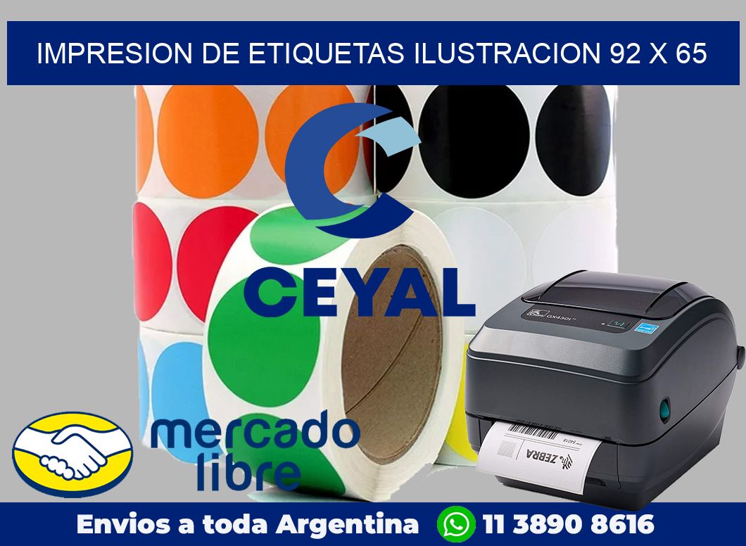 Impresion de etiquetas ilustracion 92 x 65