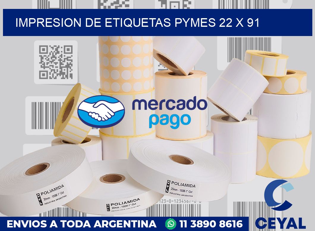 Impresion de etiquetas pymes 22 x 91
