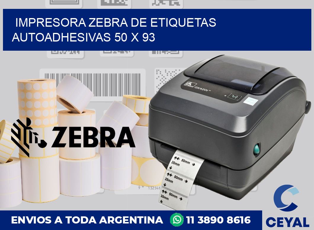 Impresora Zebra de etiquetas autoadhesivas 50 x 93