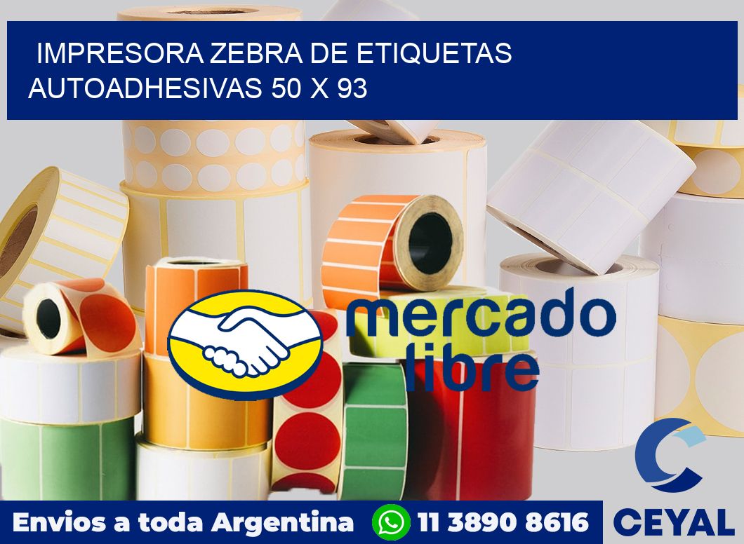 Impresora Zebra de etiquetas autoadhesivas 50 x 93