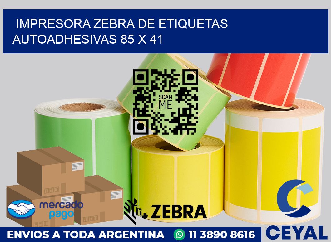 Impresora Zebra de etiquetas autoadhesivas 85 x 41