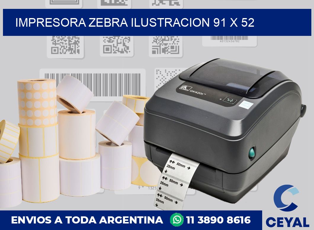 Impresora Zebra ilustracion 91 x 52