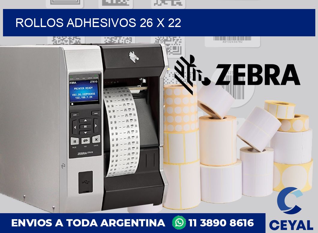 Rollos adhesivos 26 x 22