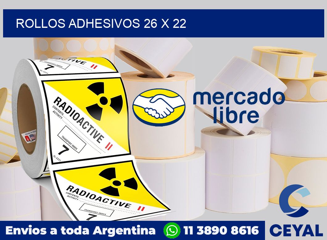 Rollos adhesivos 26 x 22