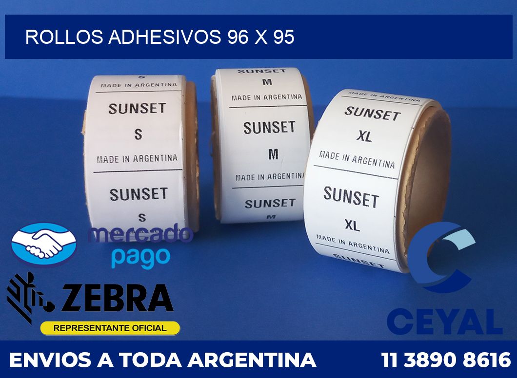 Rollos adhesivos 96 x 95