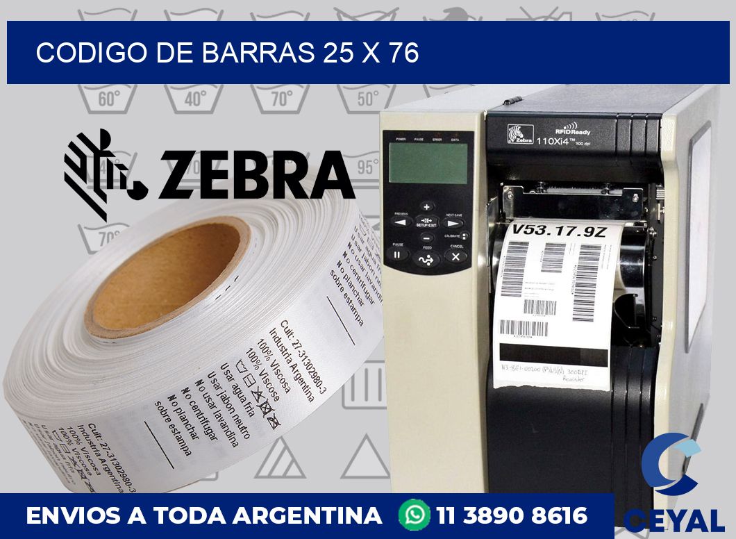 codigo de barras 25 x 76