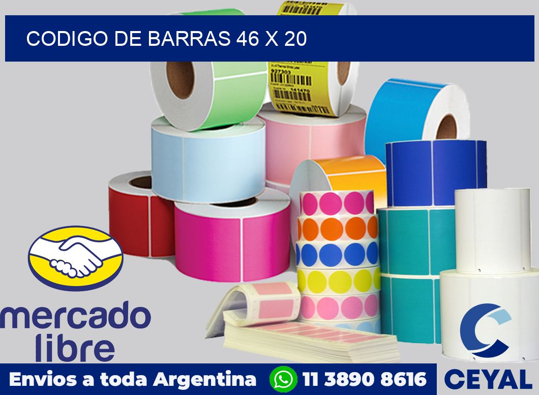 codigo de barras 46 x 20