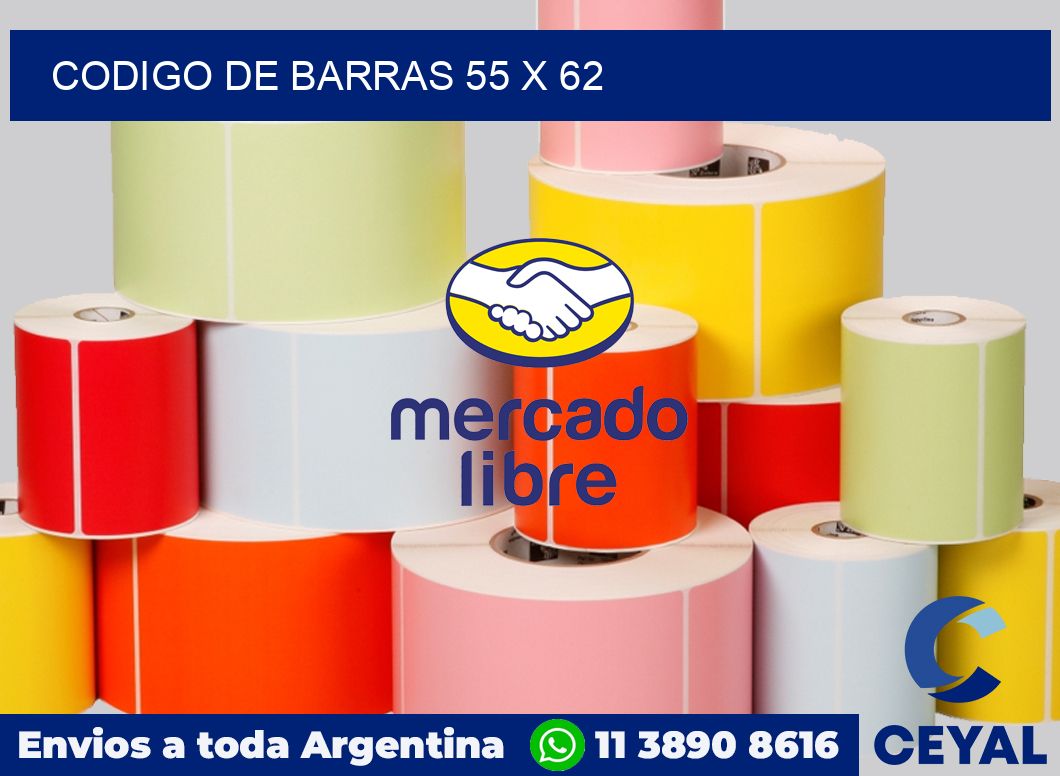 codigo de barras 55 x 62