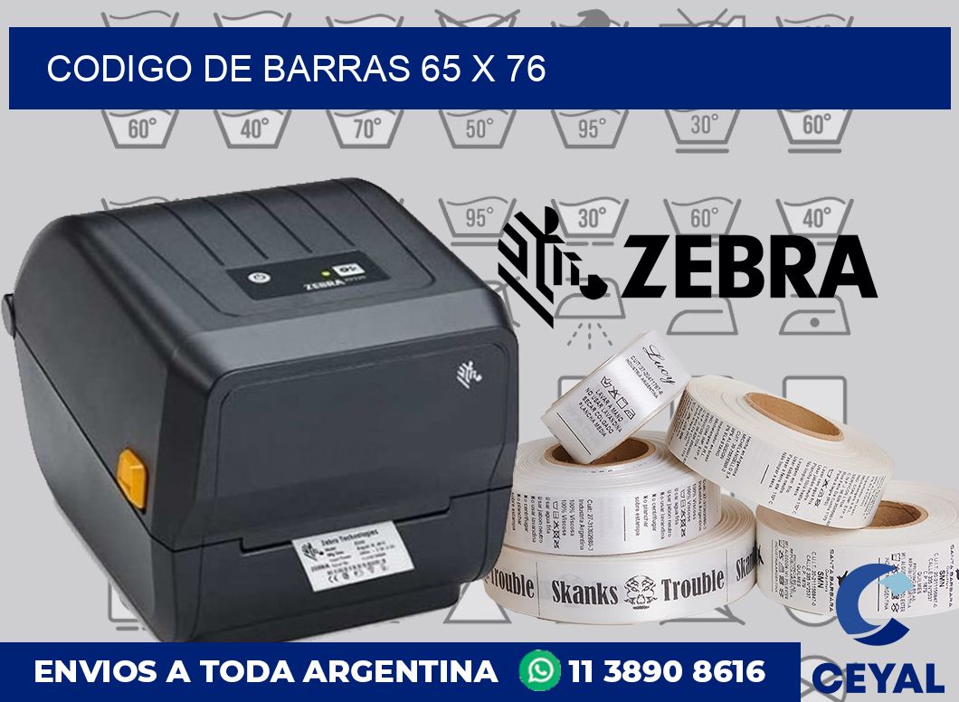 codigo de barras 65 x 76