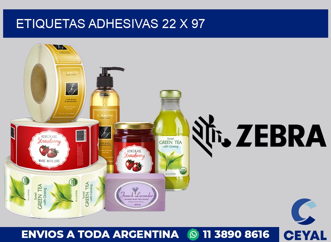etiquetas adhesivas 22 x 97