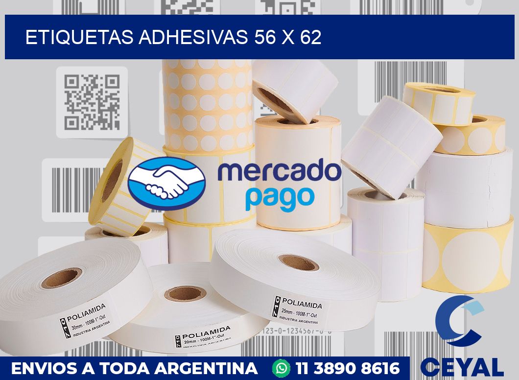etiquetas adhesivas 56 x 62