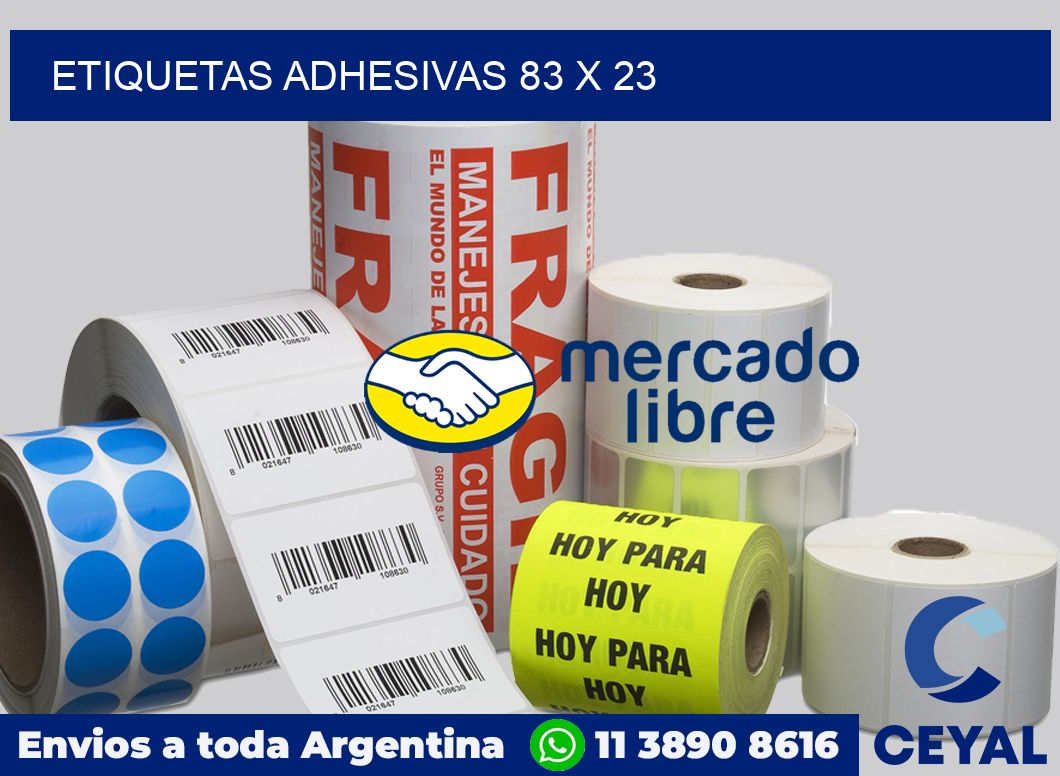 etiquetas adhesivas 83 x 23