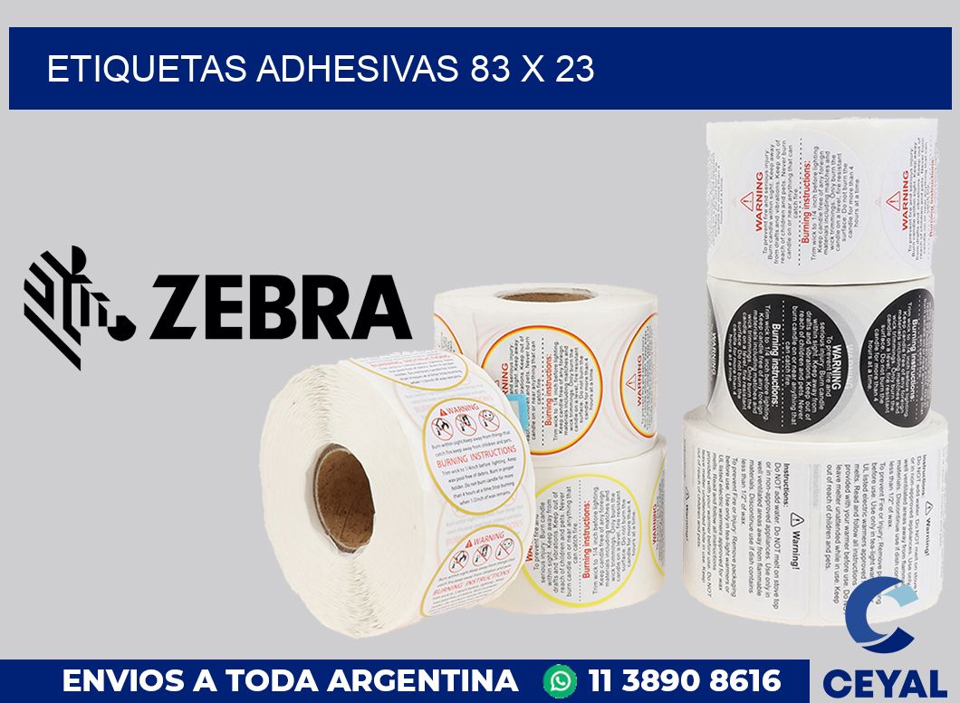 etiquetas adhesivas 83 x 23